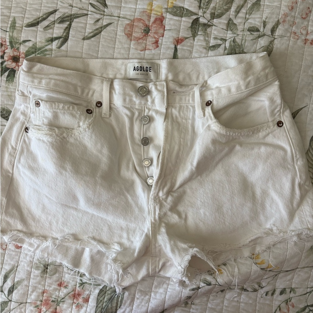 Agolde White Distressed short
